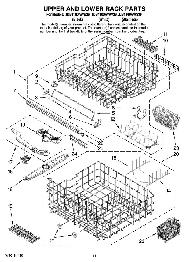 Diagram for JDB1100AWS36