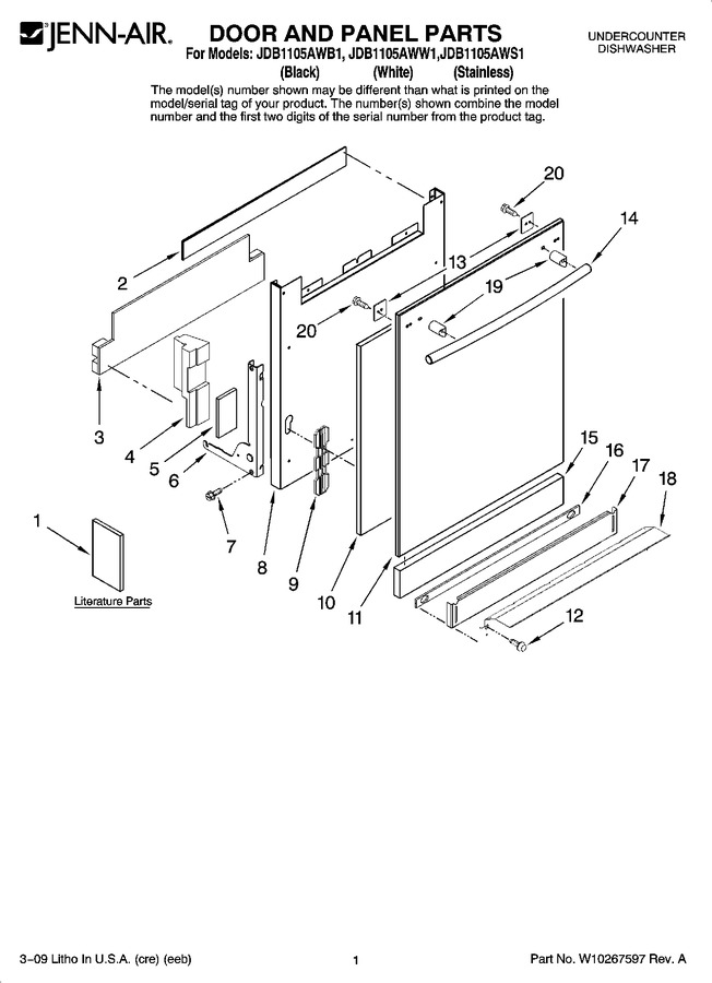 Diagram for JDB1105AWW1