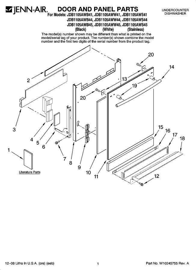 Diagram for JDB1105AWB44