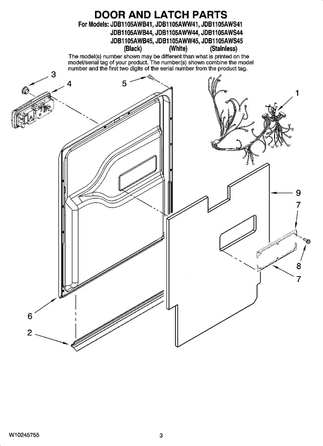 Diagram for JDB1105AWB44