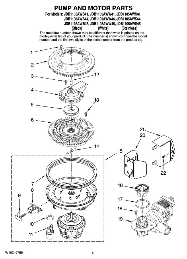 Diagram for JDB1105AWB44