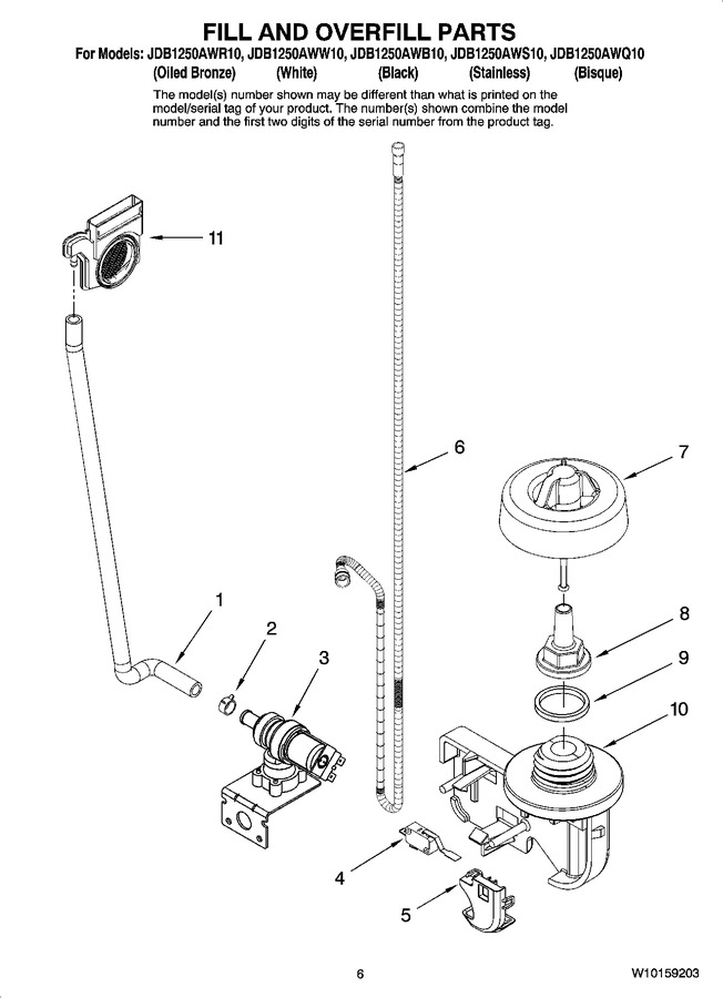 Diagram for JDB1250AWS10