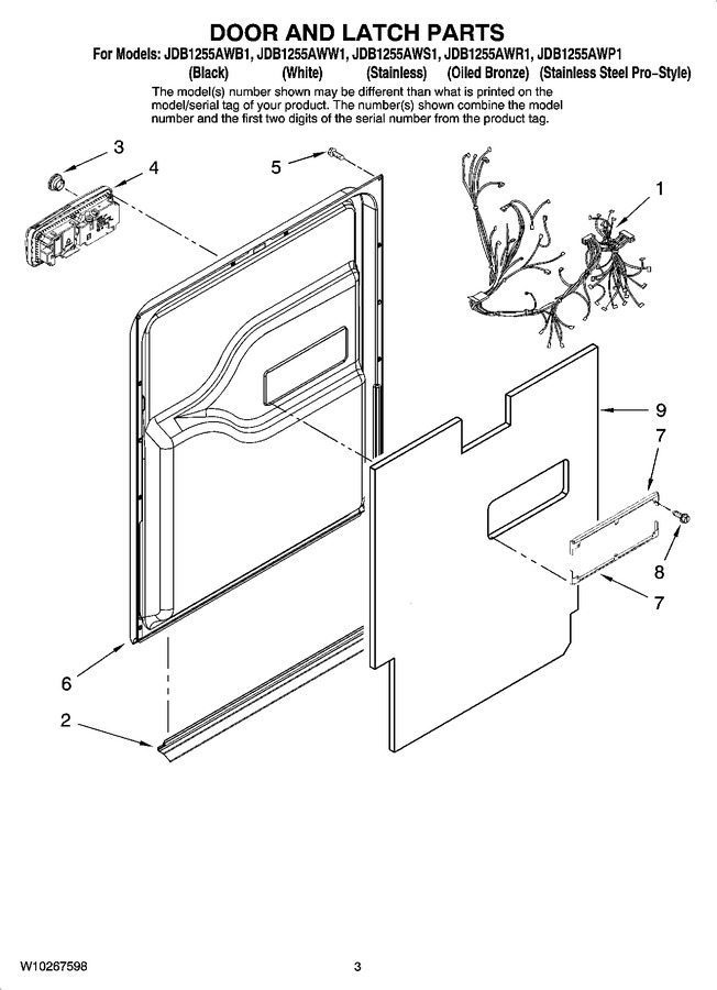 Diagram for JDB1255AWW1