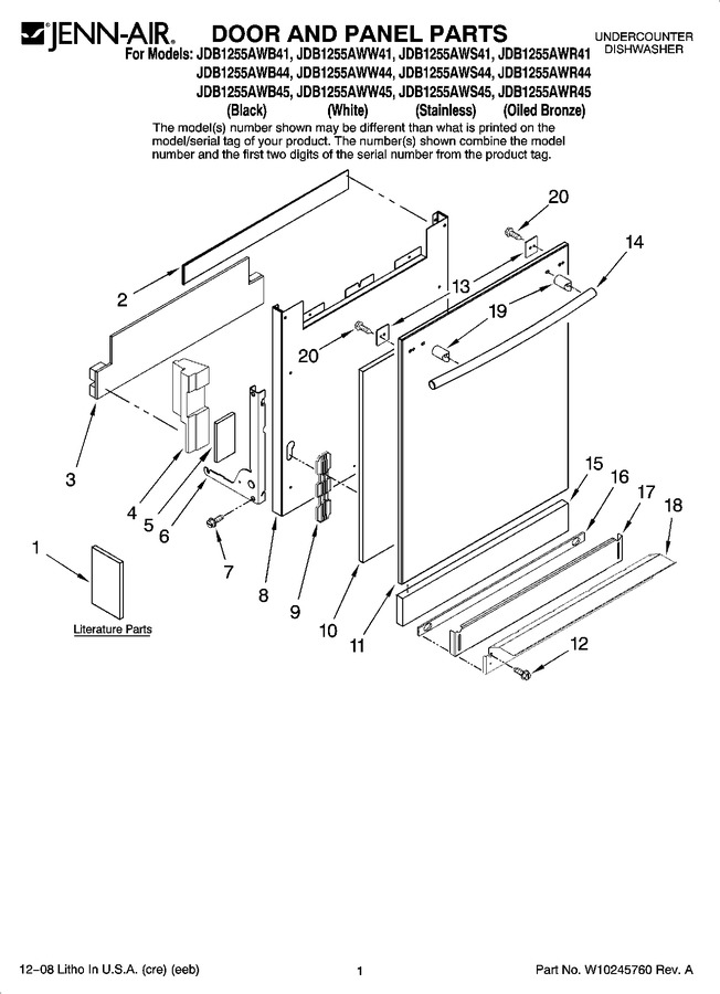 Diagram for JDB1255AWB44
