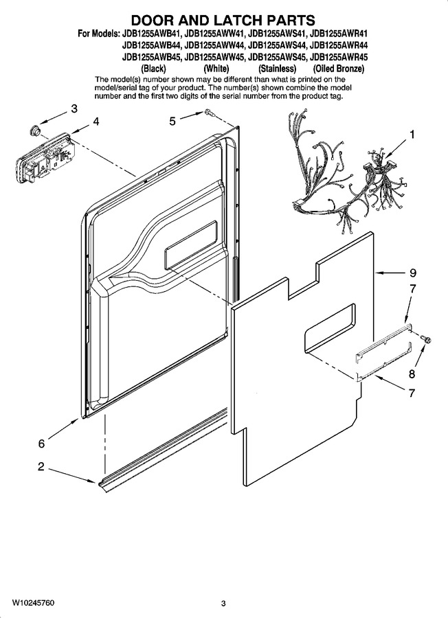 Diagram for JDB1255AWS45