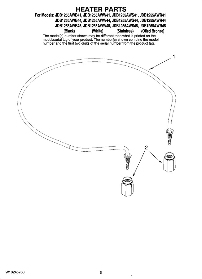 Diagram for JDB1255AWS45