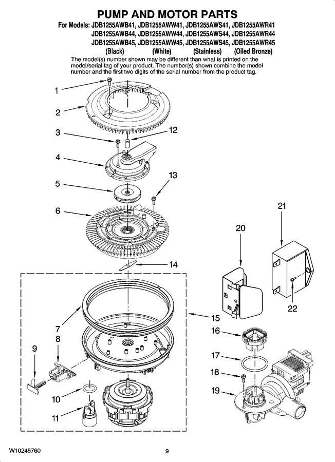 Diagram for JDB1255AWW44