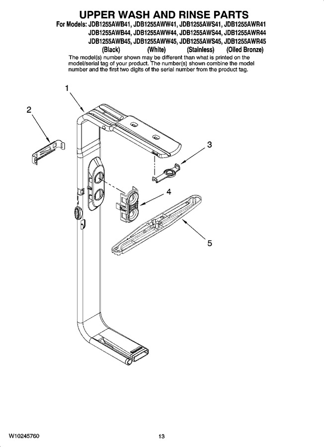 Diagram for JDB1255AWS45