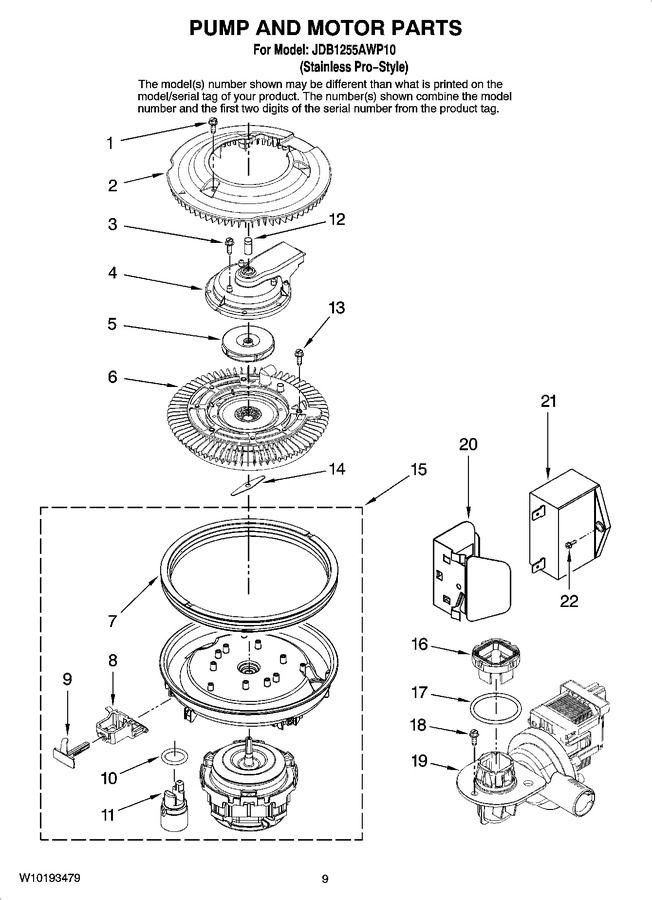Diagram for JDB1255AWP10