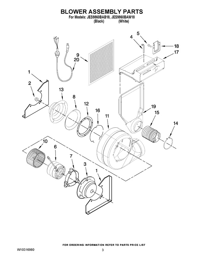 Diagram for JES9860BAW18