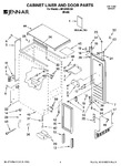 Diagram for 01 - Cabinet Liner And Door Parts