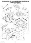 Diagram for 02 - Evaporator, Ice Cutter Grid And Water Parts