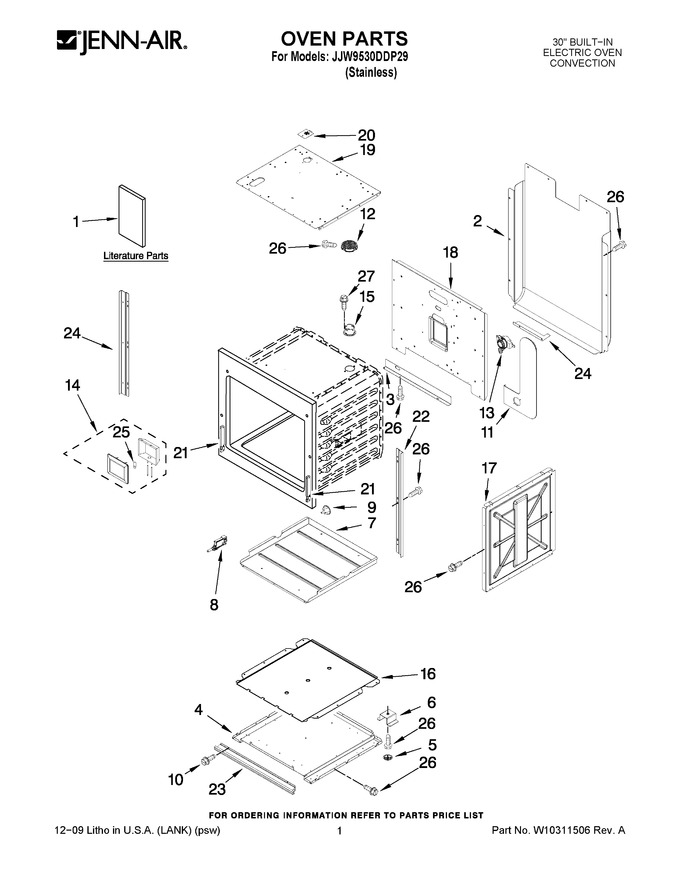 Diagram for JJW9530DDP29