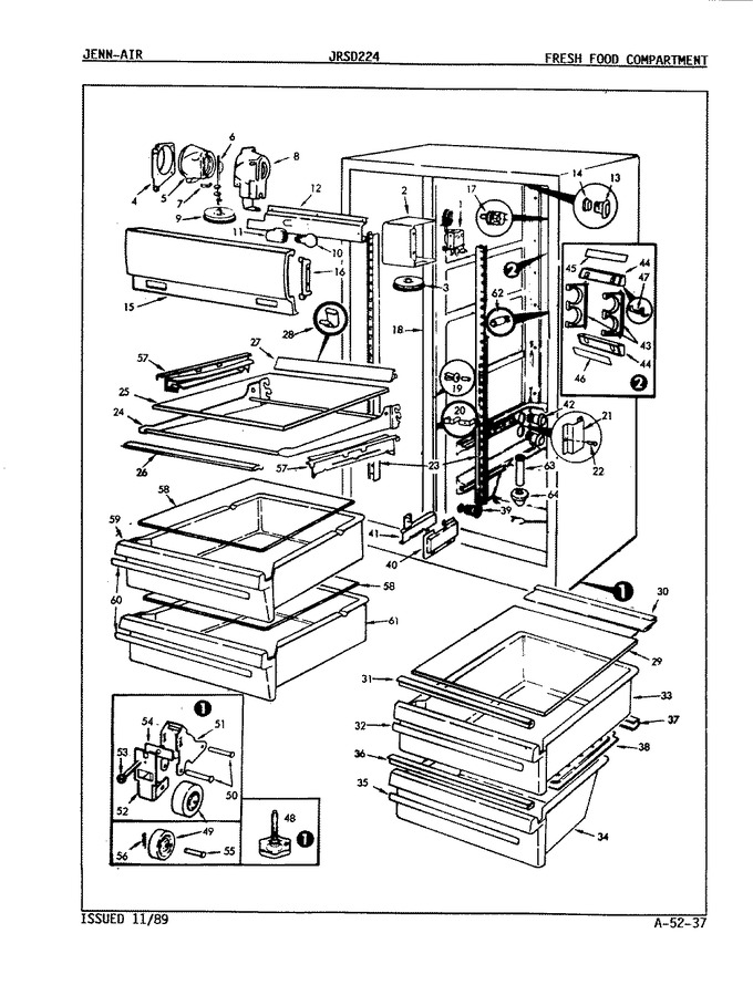 Diagram for JRSD224W (BOM: 8N61A)