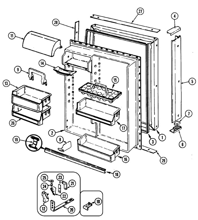 Diagram for JRT197W (BOM: DE80A)