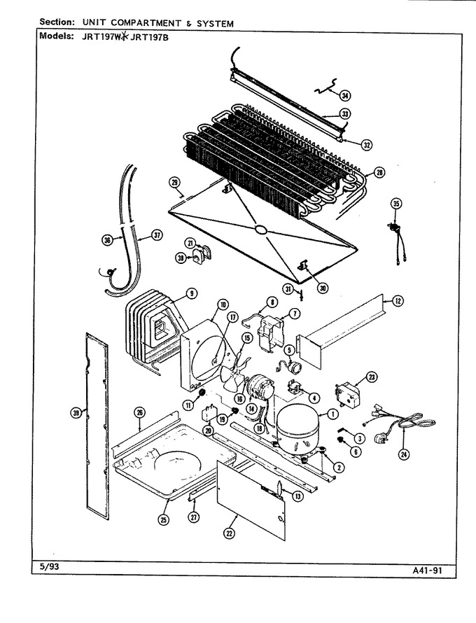 Diagram for JRT197W (BOM: DE80A)