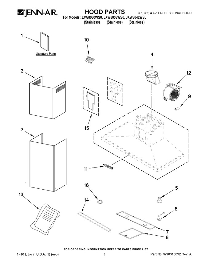 Diagram for JXW8030WS0