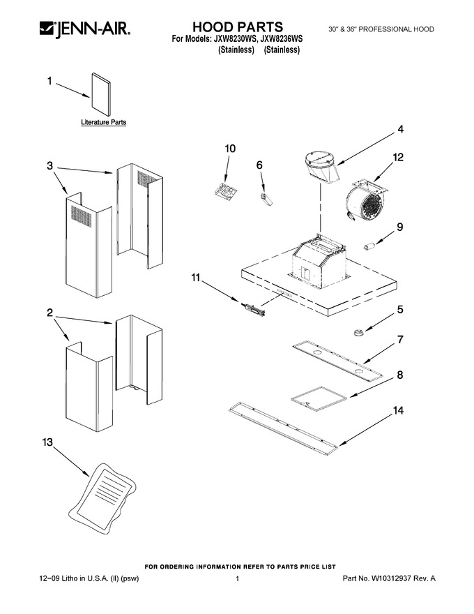 Diagram for JXW8236WS