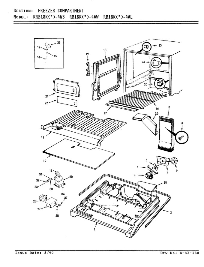 Diagram for KRB18KN4W3 (BOM: AF42A)
