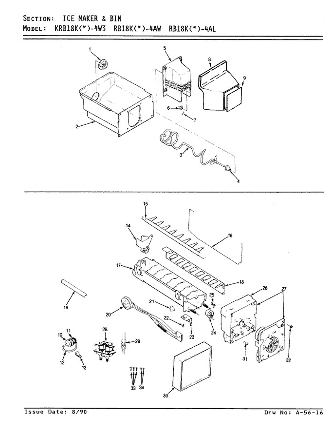 Diagram for KRB18KA4W3 (BOM: AF42A)