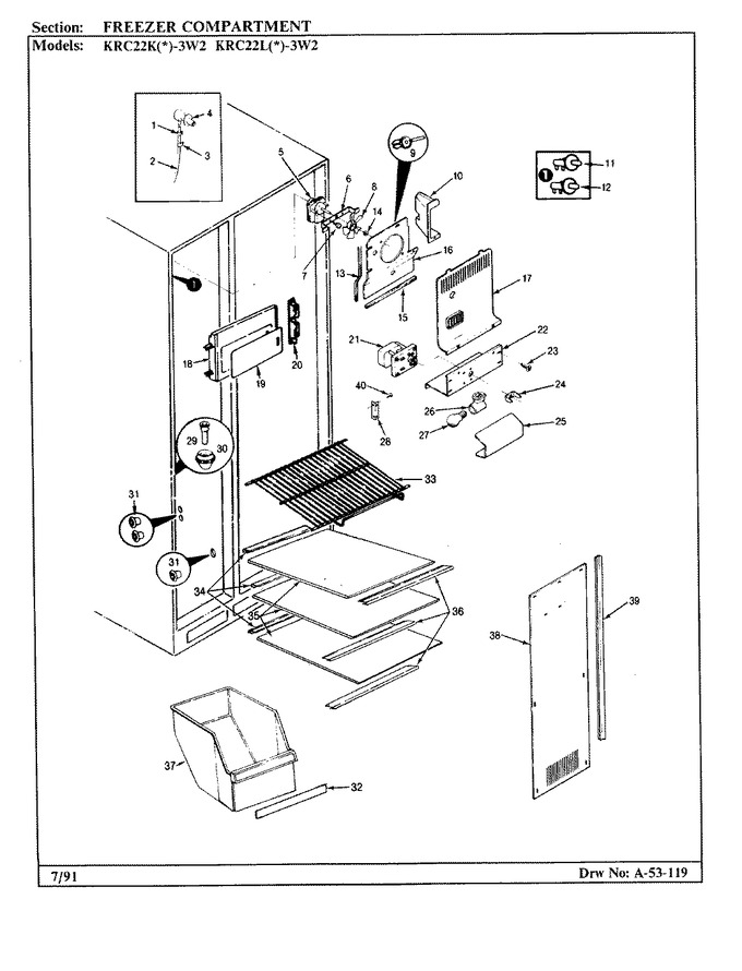Diagram for KRC22KA3W2 (BOM: AP37A)