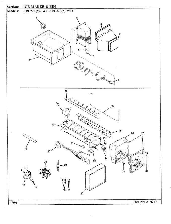 Diagram for KRC22KN3W2 (BOM: AP36A)