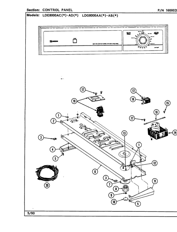 Diagram for LDE8000ACW