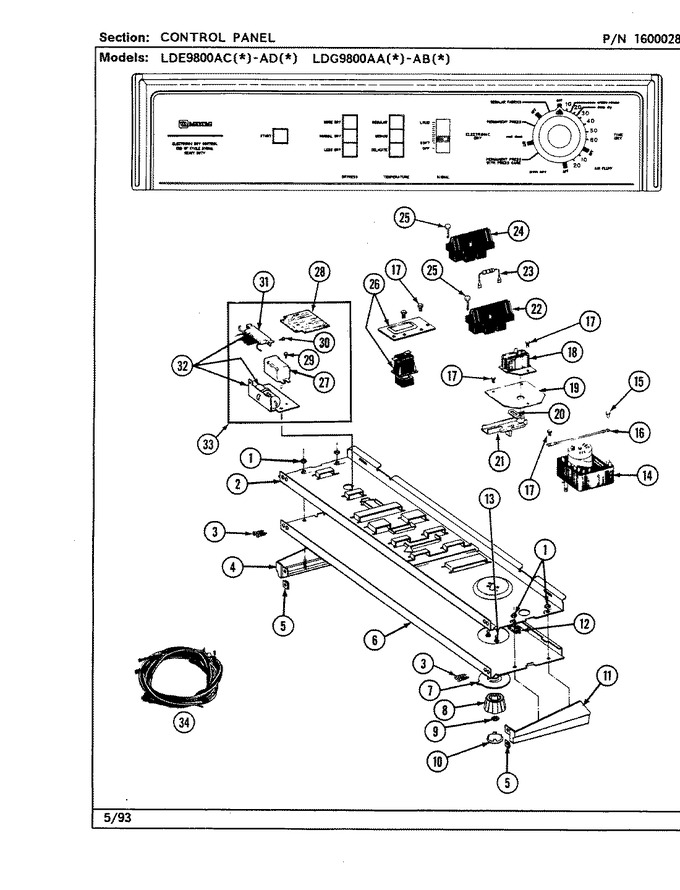 Diagram for LDG9800ABW
