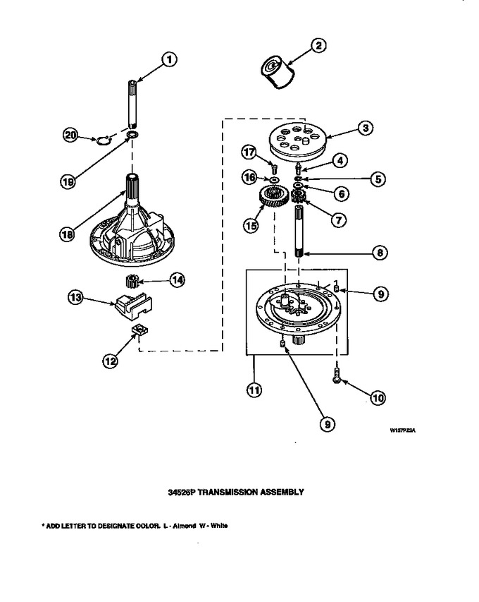 Diagram for LW8203W2 (BOM: PLW8203W2 A)