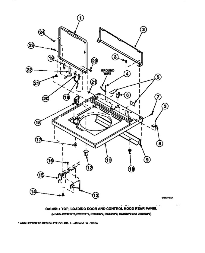 Diagram for LW8203W2 (BOM: PLW8203W2 A)