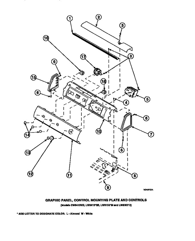 Diagram for LW8413W2 (BOM: PLW8413W2 A)