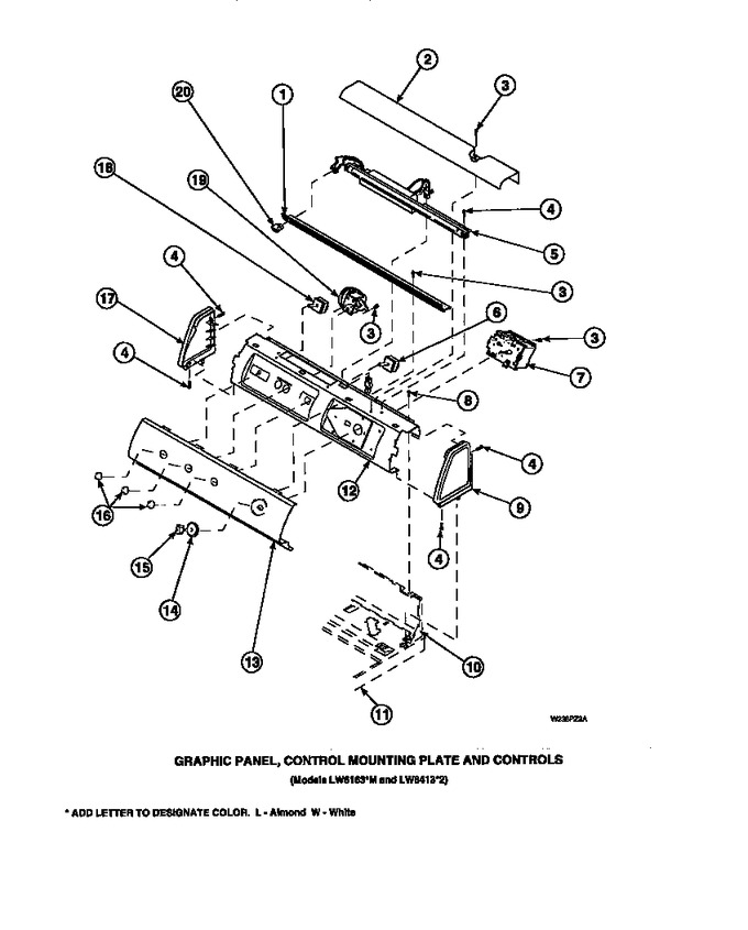 Diagram for LW8203W2B (BOM: PLW8203W2 A)