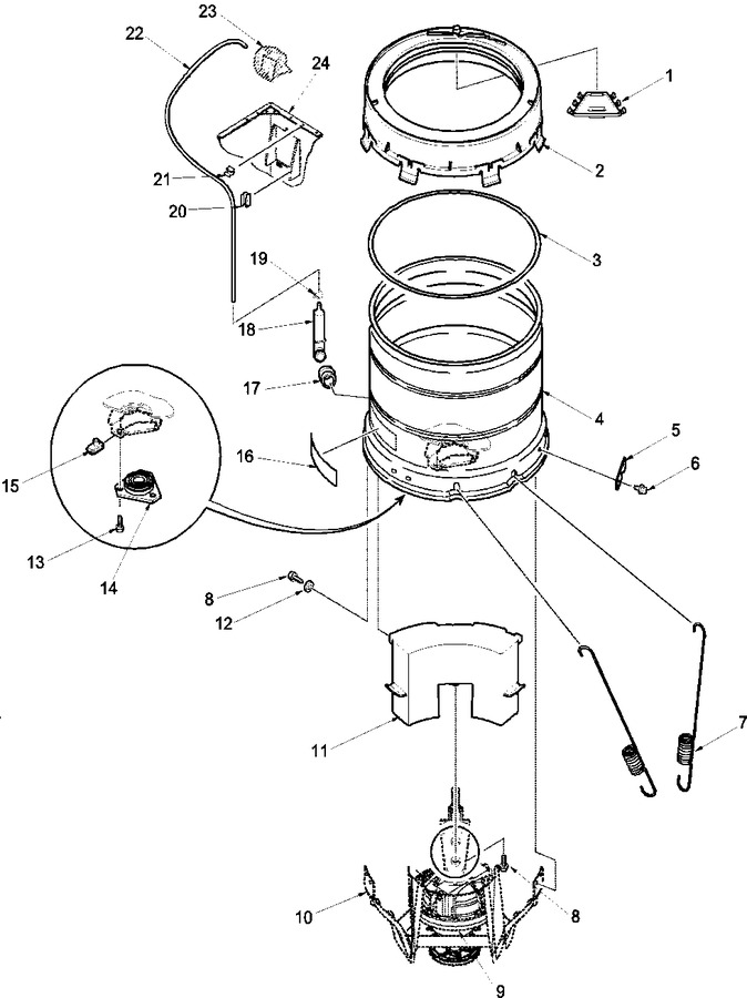 Diagram for LWD27BW (BOM: PLWD27BW)