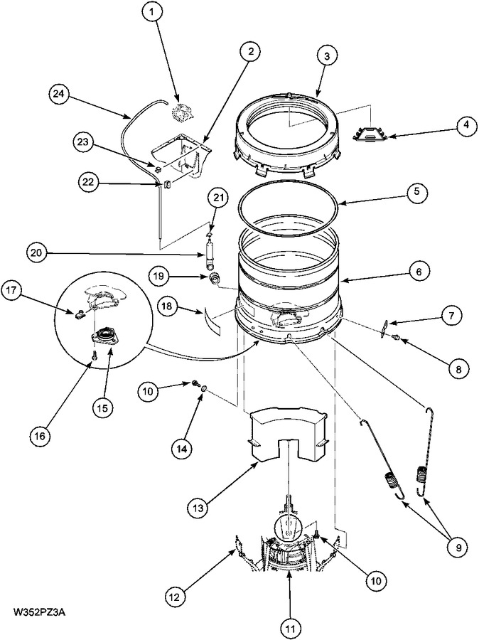 Diagram for LWA40AW2 (BOM: PLWA40AW2)