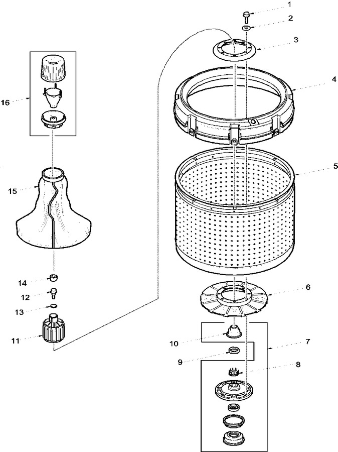 Diagram for LWD75AW (BOM: PLWD75AW)