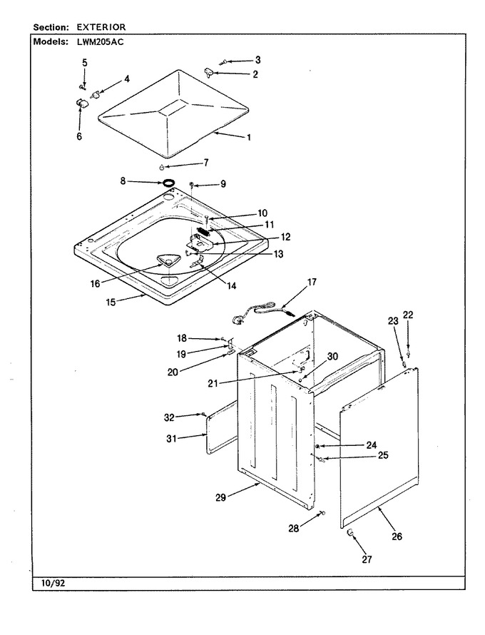 Diagram for LWM205AC