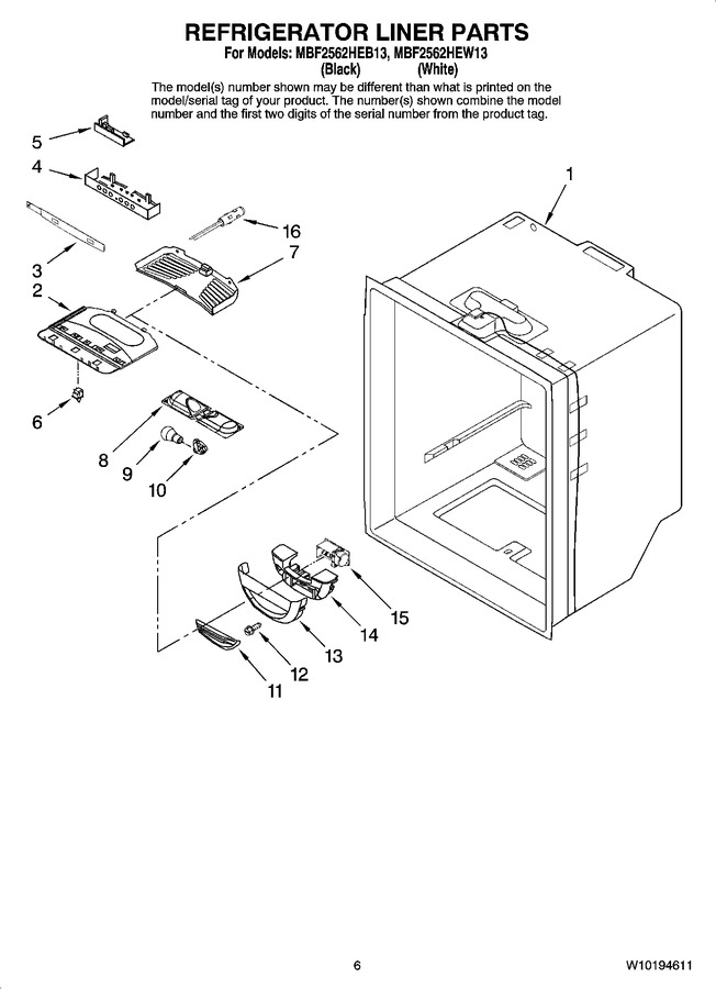 Diagram for MBF2562HEW13