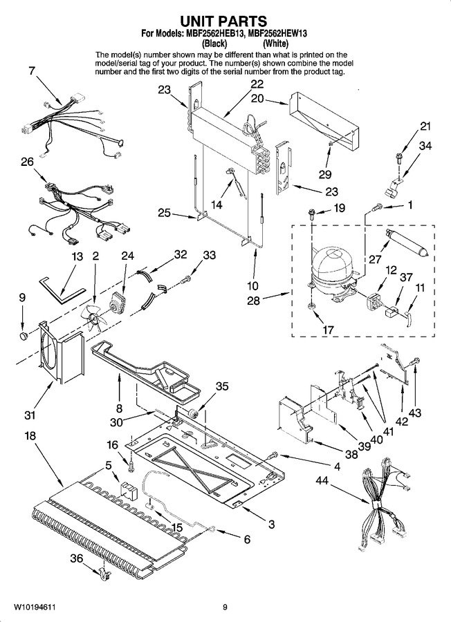 Diagram for MBF2562HEW13