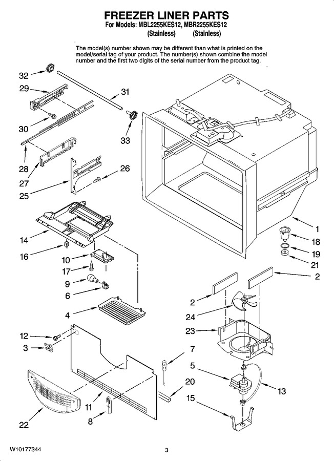 Diagram for MBR2255KES12