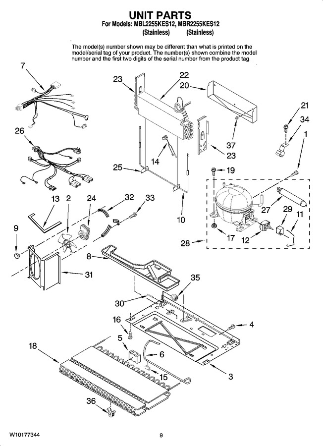 Diagram for MBR2255KES12