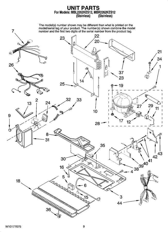 Diagram for MBR2262KES12