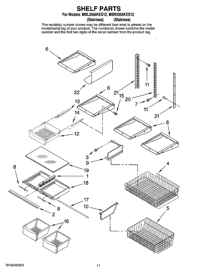 Diagram for MBR2556KES12