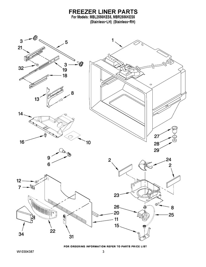 Diagram for MBR2556KES5