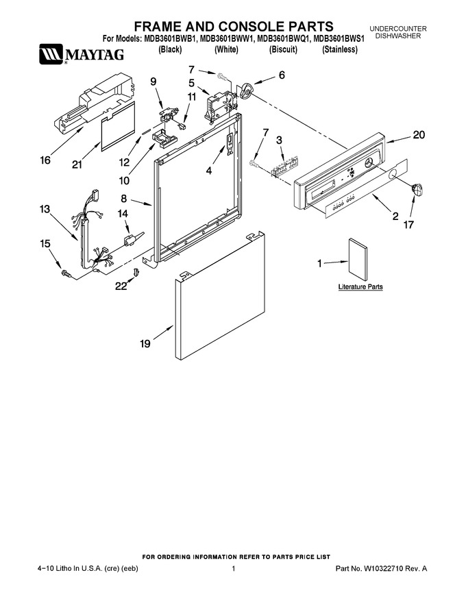Diagram for MDB3601BWW1