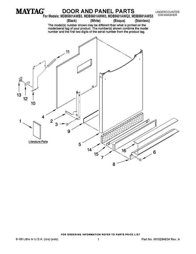 Diagram for MDB5601AWB3