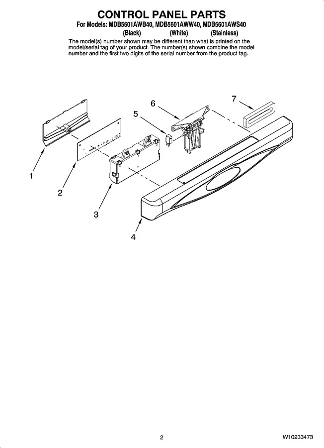 Diagram for MDB5601AWW40