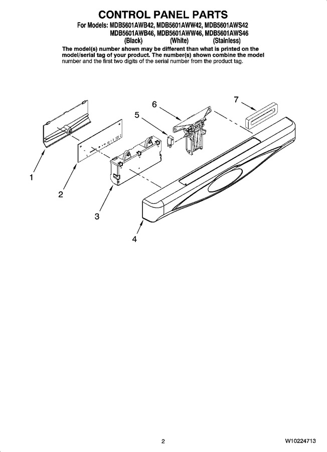 Diagram for MDB5601AWW42