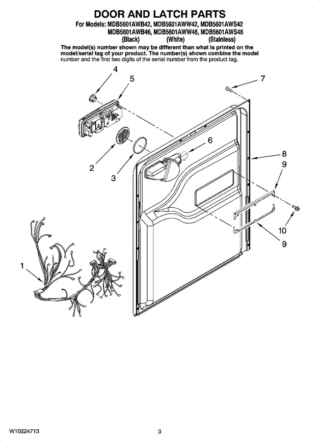 Diagram for MDB5601AWW42