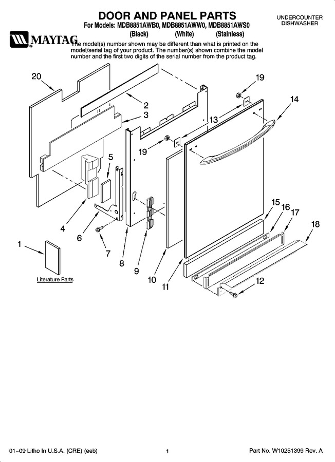 Diagram for MDB8851AWB0