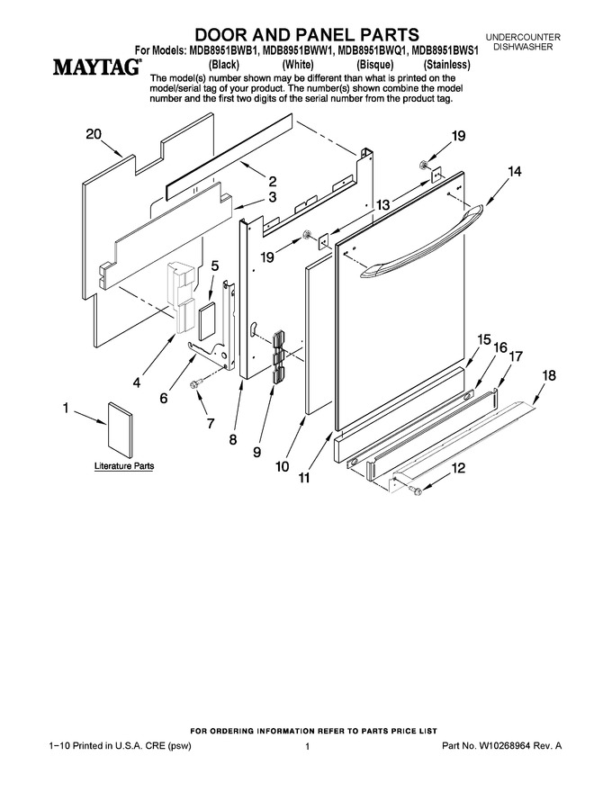 Diagram for MDB8951BWS1